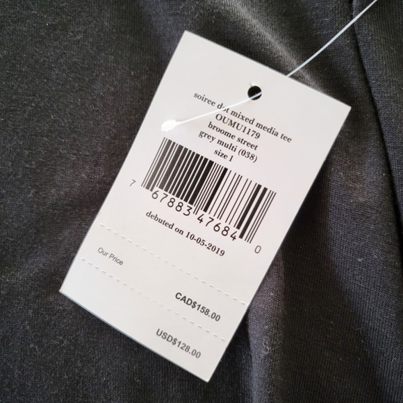 Kate Spade Soiree Dot Mixed Media Tee - Picture 3 of 3